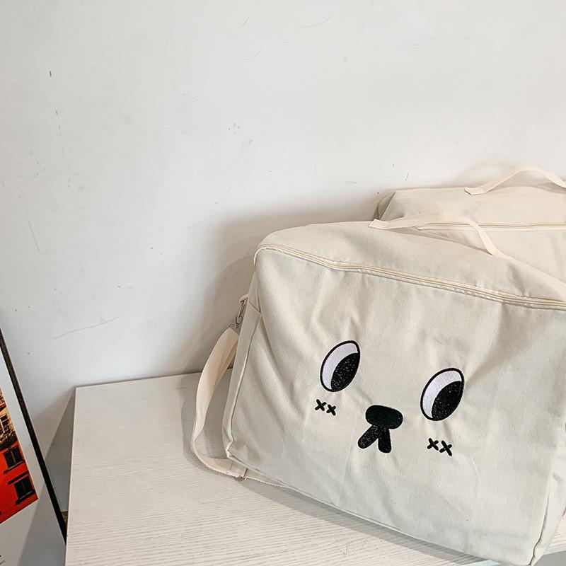 

Adorable Animal-themed Large Capacity Canvas Bag For Kids Featuring Cute Dog Design