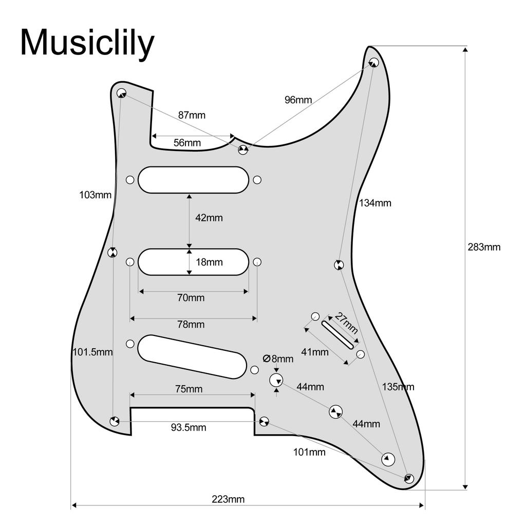 Musiclily Pro Stratocaster Made in Japan for Fender Japan Strat Electric Tortoiseshell Pickguard 8-Hole '57 Pickguard, '57 Guitar, 4-Piece