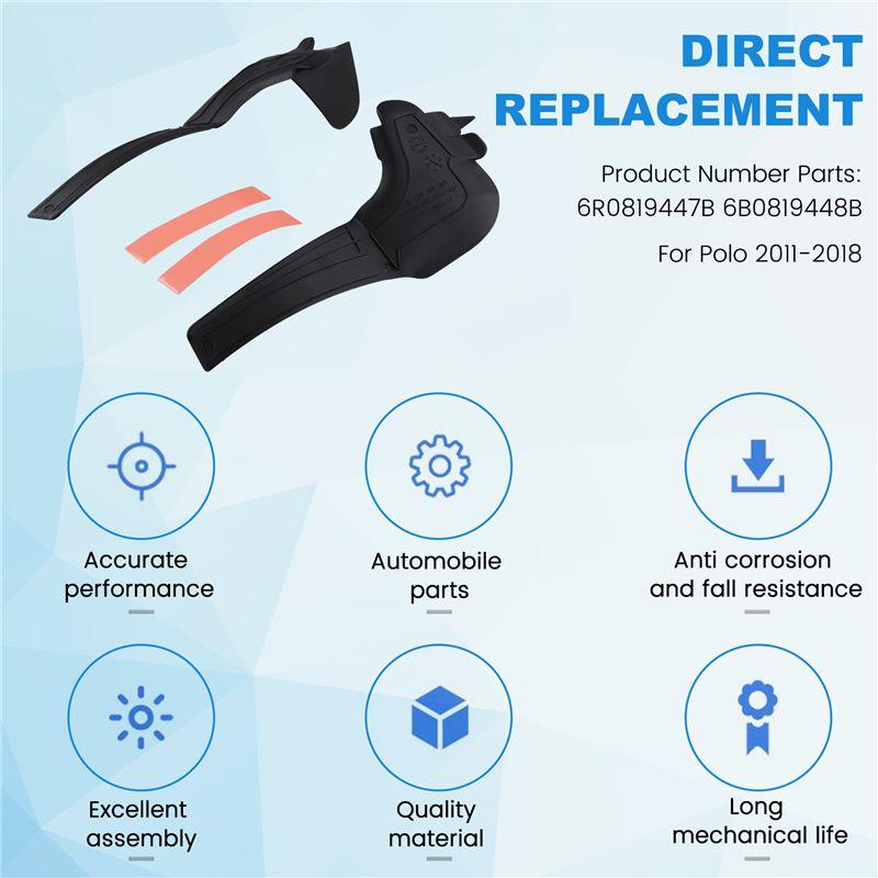G9-Car Front Windshield Wiper Side Cowl Fender Water Deflector Cover 6R0819447B 6B0819448B For VW Polo 2011-2018