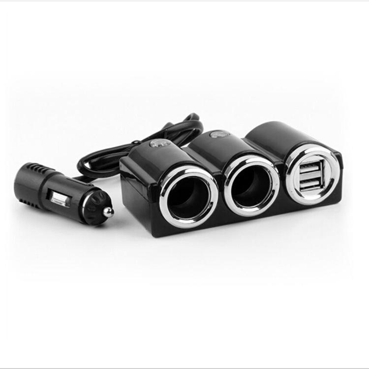 

Truck & Car Cigarette Lighter Splitter Adapter with Dual Plugs and Independent Switch WF-1502