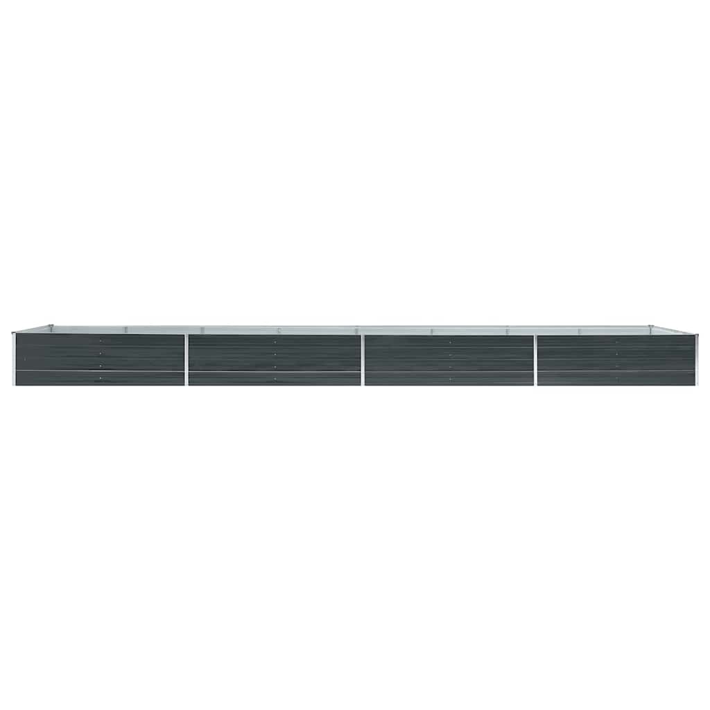 Garden Raised Bed Galvanized Steel 600 X 80 X 45 Cm Anthracite Grey