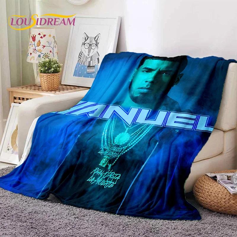 Free Anuel AA Rapper Hip Hop Singer Soft Flannel Blanket for Beds Bedroom Sofa Picnic,Throw Blanket for Outdoor Leisure Nap Gift