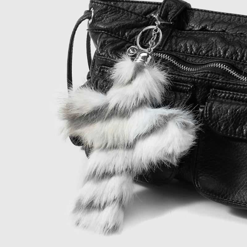 Y2K Retro Sweet And Cool Gradient Crosses Shape Keychain With Soft Plush For Bags Keys Backpacks Stylish Present Choice
