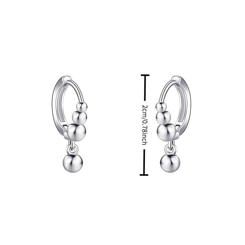 2pcs Round Bead Earrings for Women, Featuring a Unique And Elegant Geometric Design, Perfect for Everyday Wear And Special Occasions Like Holidays