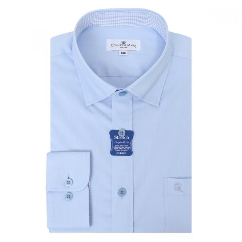 Countess Mara Men Stretch Twill Solid Lining Contrast Blue Regular Fit Long Slee 95