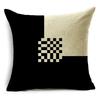 Poszewka na poduszkę Czarno-biała Prosty design Geometryczne szycie Pokrowiec na poduszkę do sofy, biura, na drzemkę 40*40cm/45*45cm/50*50cm