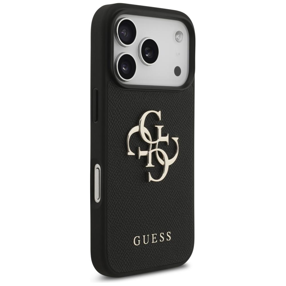 Guess Grained Big 4G & Classic Logodo iPhone 17 Pro case black