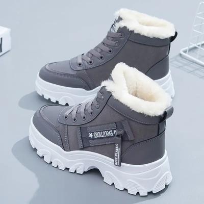 Stivaletti Plus Stivali da Neve Caldi Imbottiti per Donna alla Caviglia Peluche Confortevoli Nuovi di Tendenza 2024 Scarpe da Donna Protettive Antiscivolo Saldi Caldi
