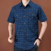 Camicia da uomo in cotone a maniche corte Streetwear Moda Estiva Collo a revers Oversize Business A quadri Casual Top