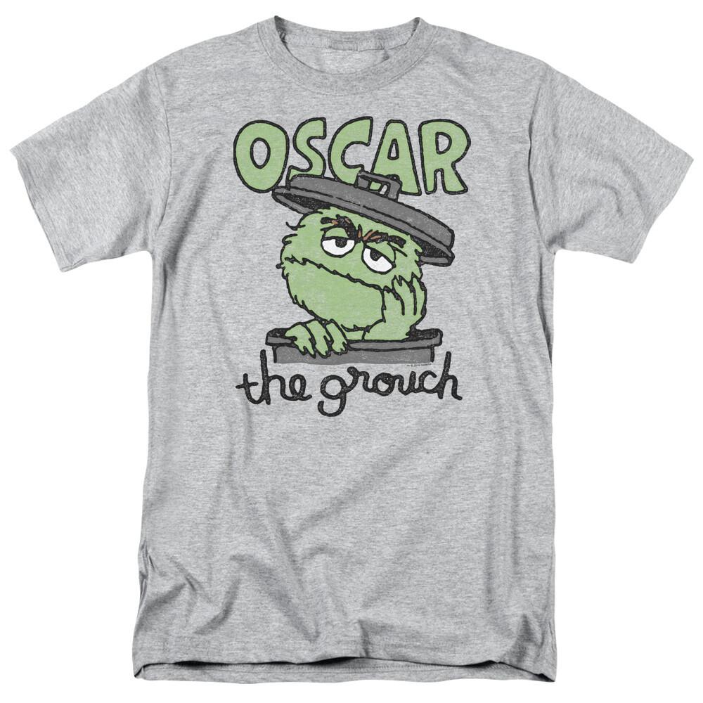 Sesame Street Canned Grouch T Shirt Mens Licensed Classic TV Oscar Sport Gray XXXL