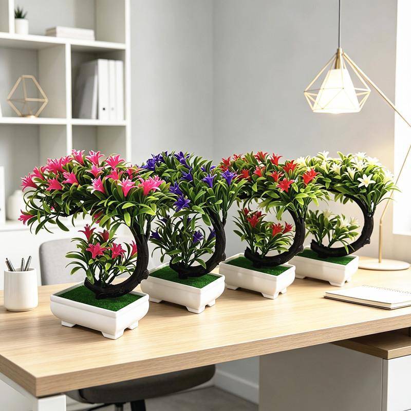 Lily Plant Artificial 3d Plastic Tabletop Decor For Home Office And Wedding Arrangements