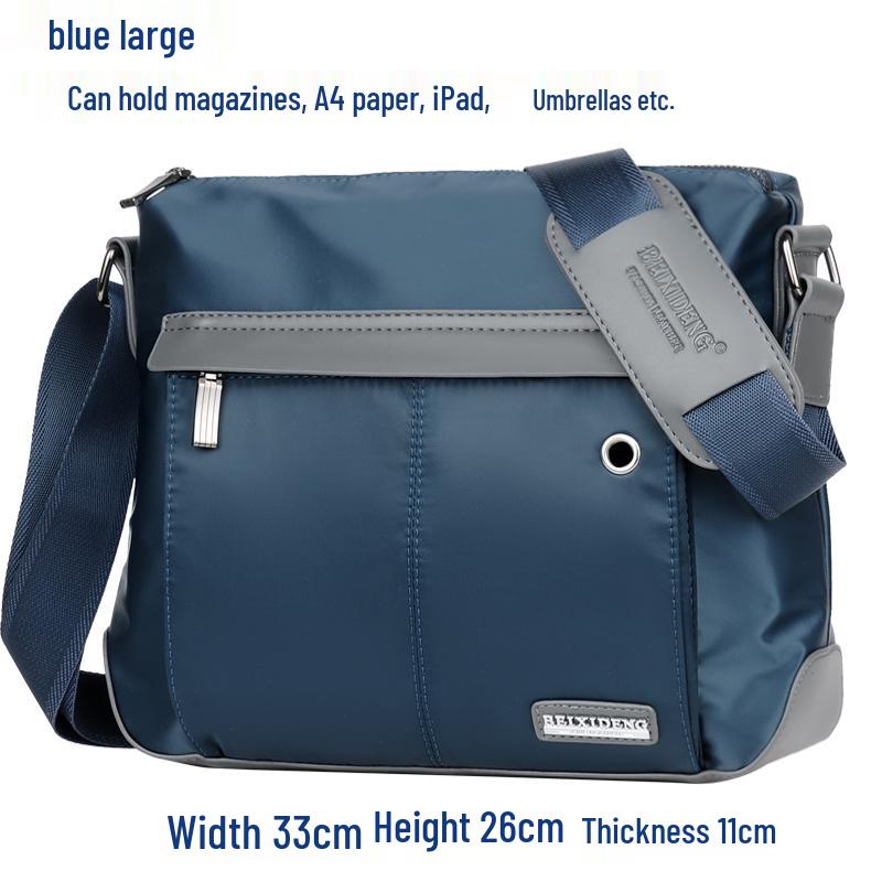 Korean Style Men's Large Capacity Crossbody Shoulder Backpack - Oxford Cloth Canvas Nylon