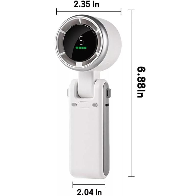 1Pc Portable Handheld Turbo Fan,Hand Folding High-Speed Turbine Fan