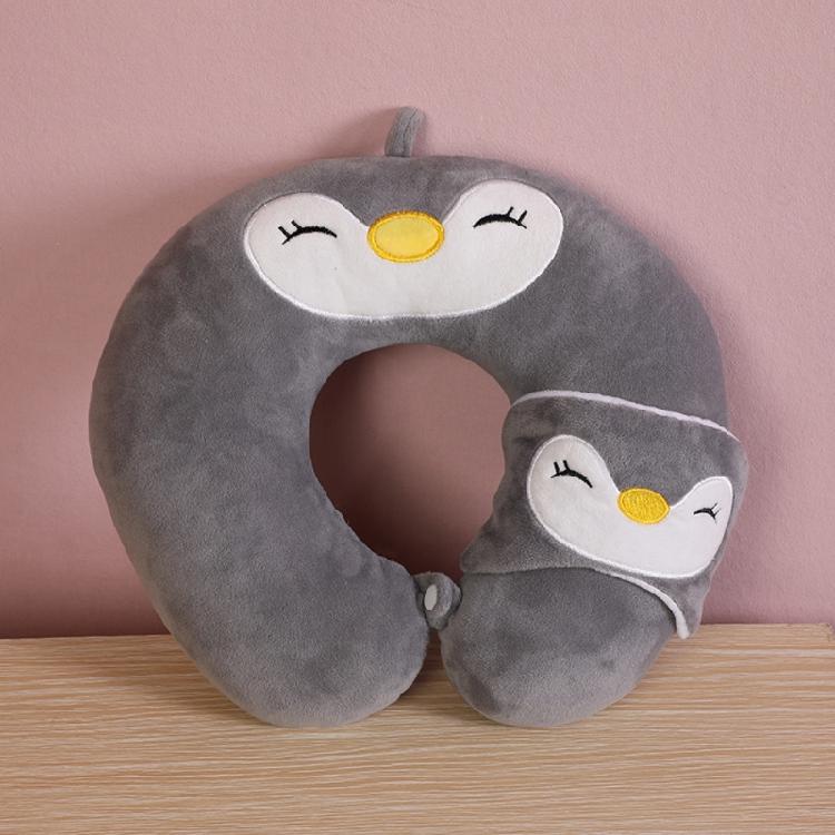 U Shaped Neck Pillow and Eye Mask Set for Sleeping, Traveling