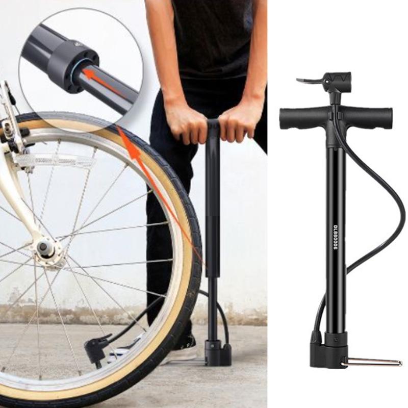 High Pressures Mini Cycle Air Pumps with Balls Needle Bicycles Floor Pumps Bike Tire Pumps with Double Head Valves