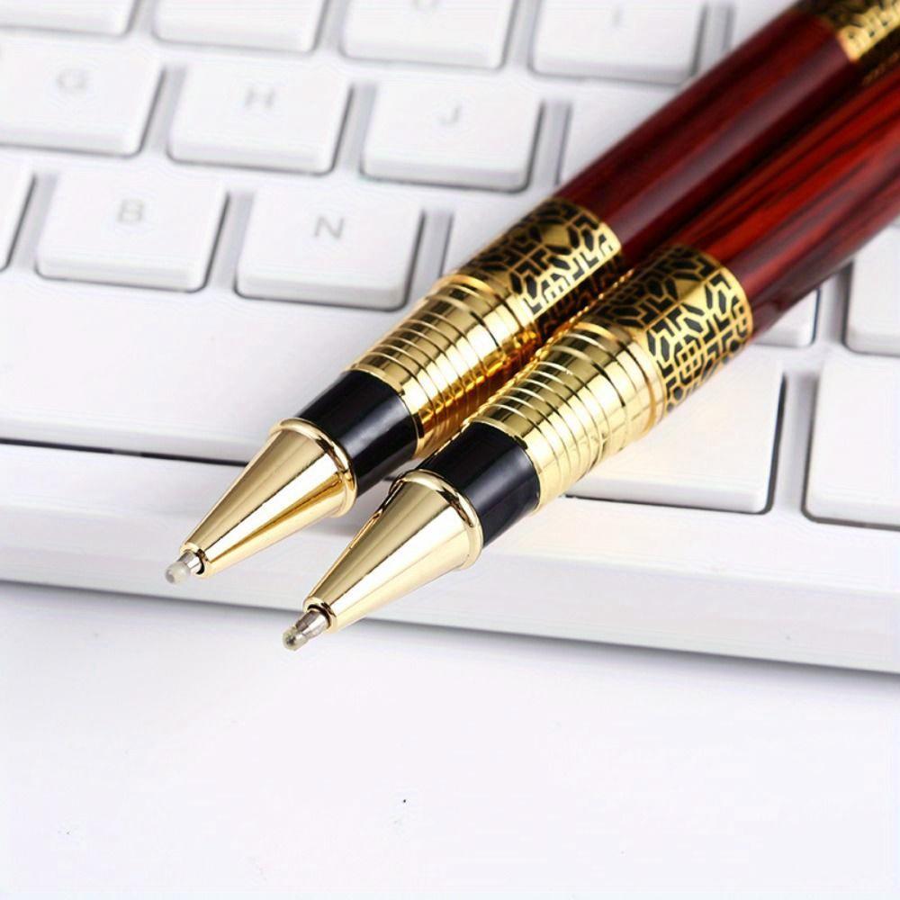 Luxury Metal Ballpoint Pen Business Signature Fountain Pen Student Gift Writing Tools Blue/Black Ink Gel Pen for School Office