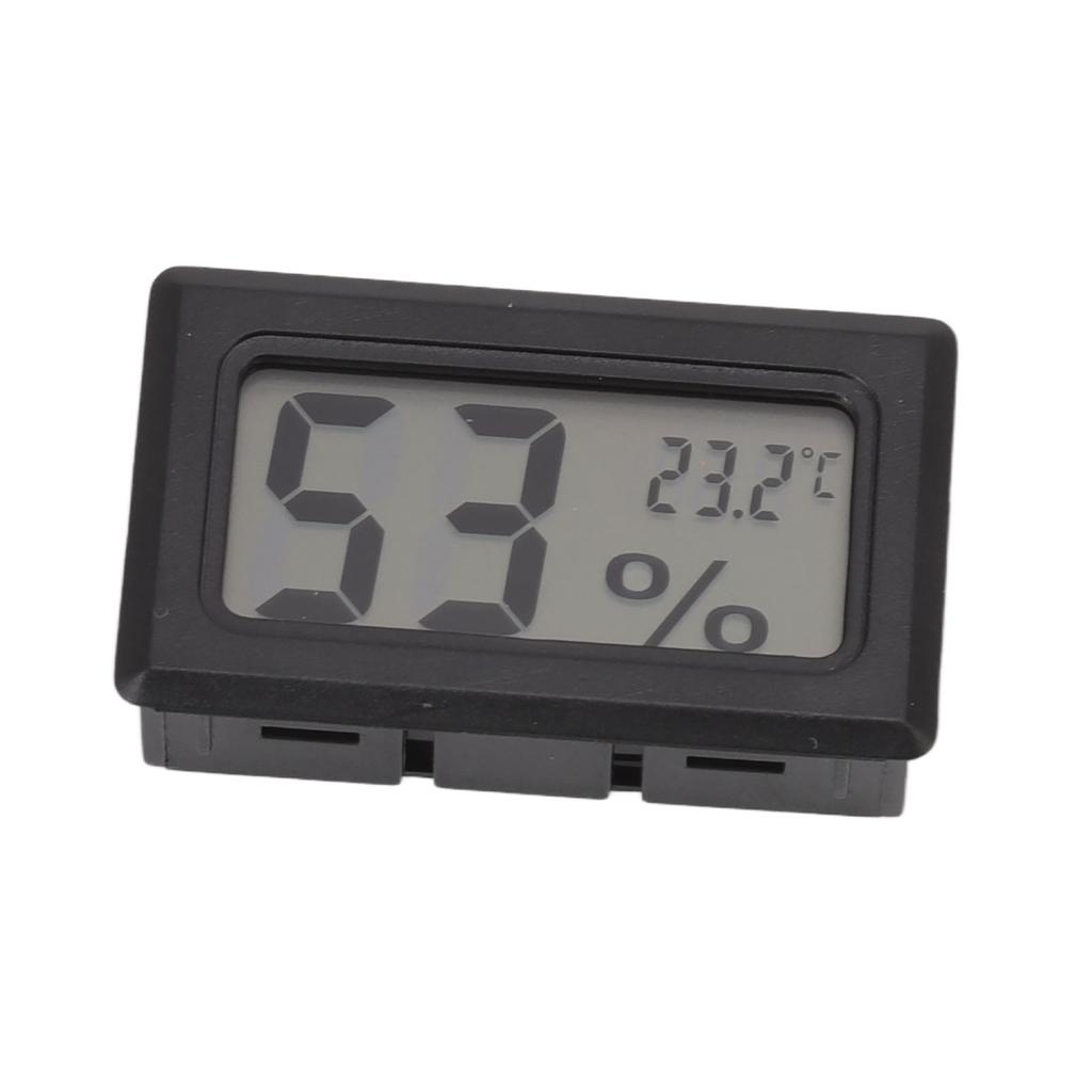 Thermometer Hygrometer Black LCD HD Digital Display Embedded Electronic Temperature Humidity Meter