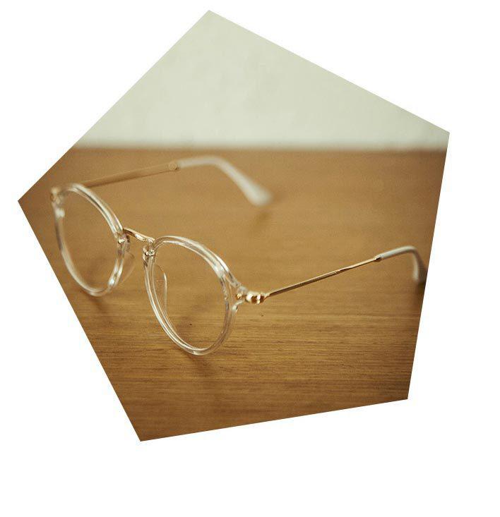 Light Retro Thin Frame Round Women'S Glasses Frame Simple Casual Glasses Frame With Myopia Men'S Trendy Glasses