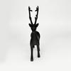 Home Display Deer Figurine 3D Shelf Accent for Desk Christmas Winter Styling with Scandinavian Look Single Piece