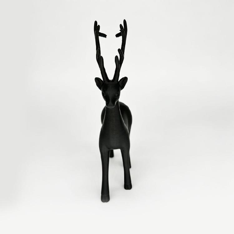 Home Display Deer Figurine 3D Shelf Accent for Desk Christmas Winter Styling with Scandinavian Look Single Piece