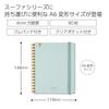 KOKUYO Soft Ring Notebook Sooofa A6 Deformed 4mm Grids 80 Sheets Blue Su-SV758S4-LB