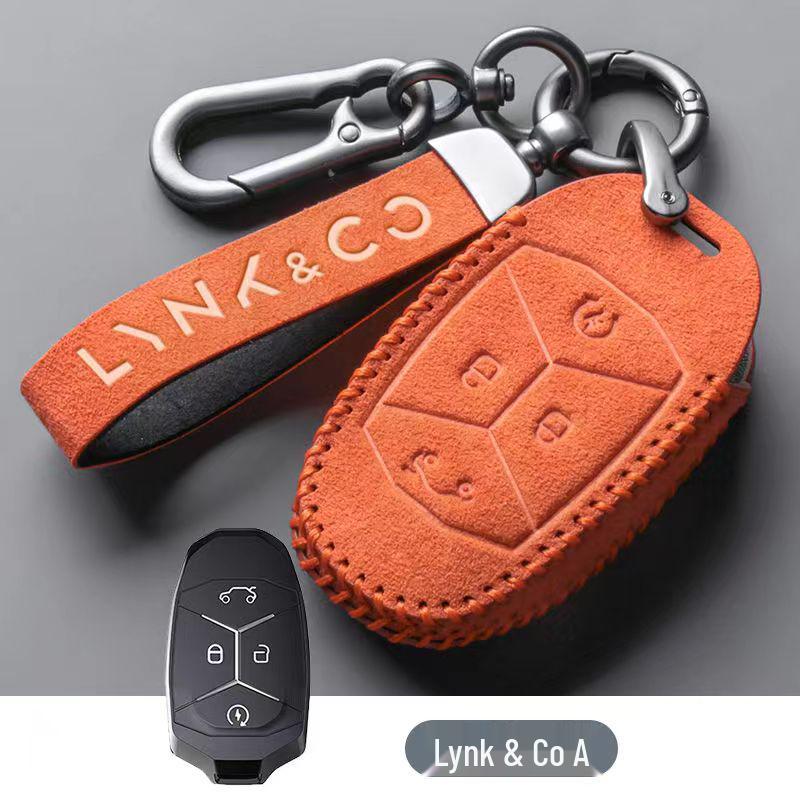 

Suede Trim Key Pouches with Protective Buckle for Lynk & Co 03/01/05/06/09