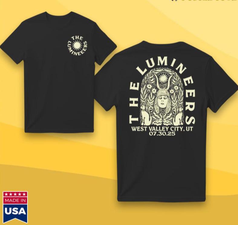 The Lumineers West Valley City, UT July 30 2025 Concert T-Shirt Unisex T-Shirt XXXL