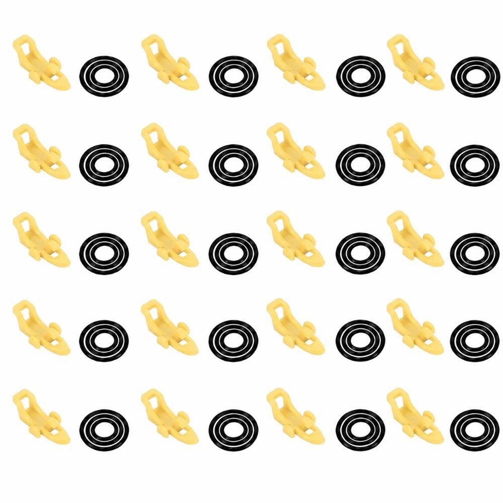20PCS ABS Fish Lure Bait Holder with 3 Size Rubber Rings Fishing Rod Hook Holder  For Fishing Rod