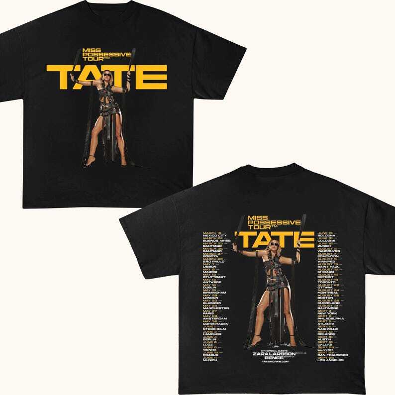 Tate McRae 2025 Concert Tate McRae Miss Possessive Tour 2025 Shirt Unisex T-Shirt XXXL