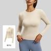 Crew neck slim fit tight long sleeve yoga clothes top running fitness t-shirt