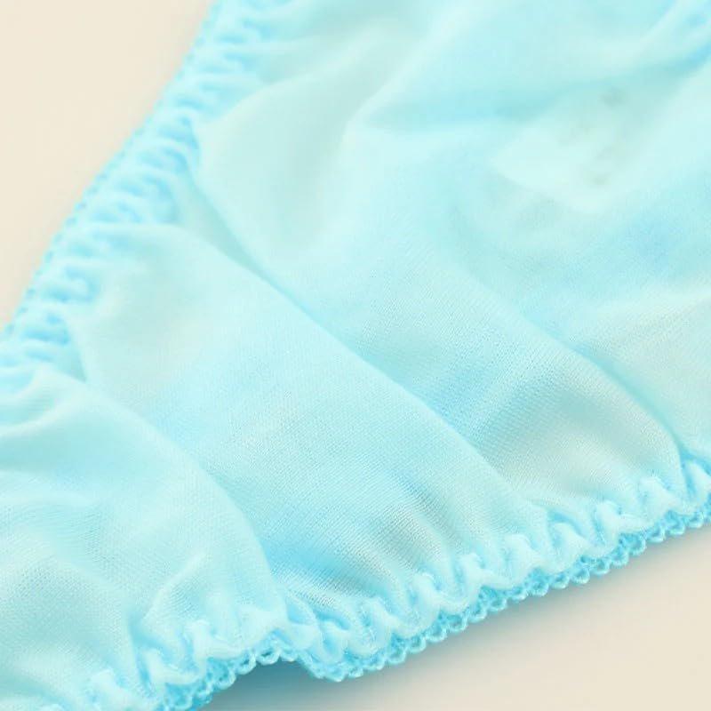 La-Pomme Airy See-Through NHK Fabric Shiny T-Back Thong Underwear Made In Japan