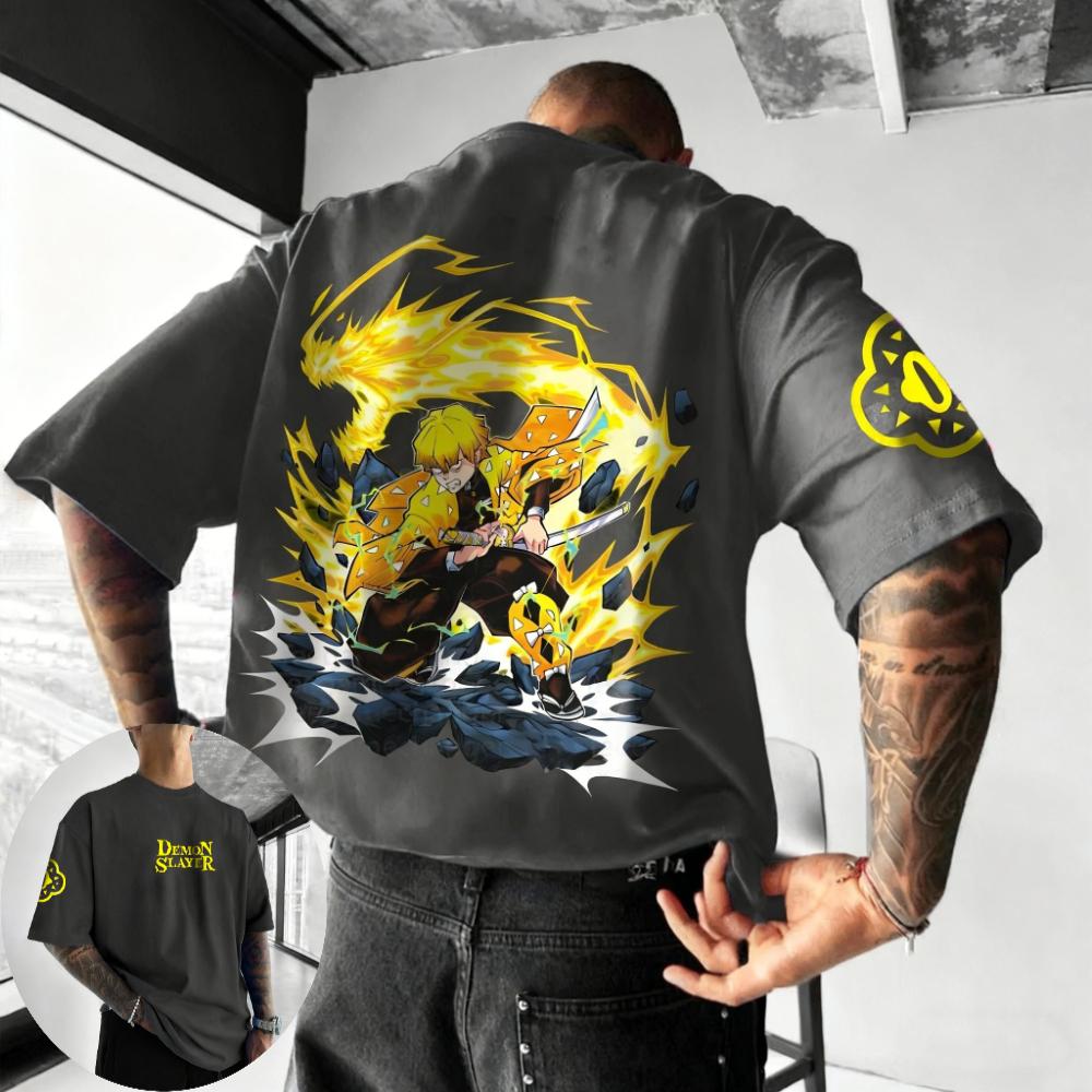 Summer anime design T-shirt for spring boys with short sleeves