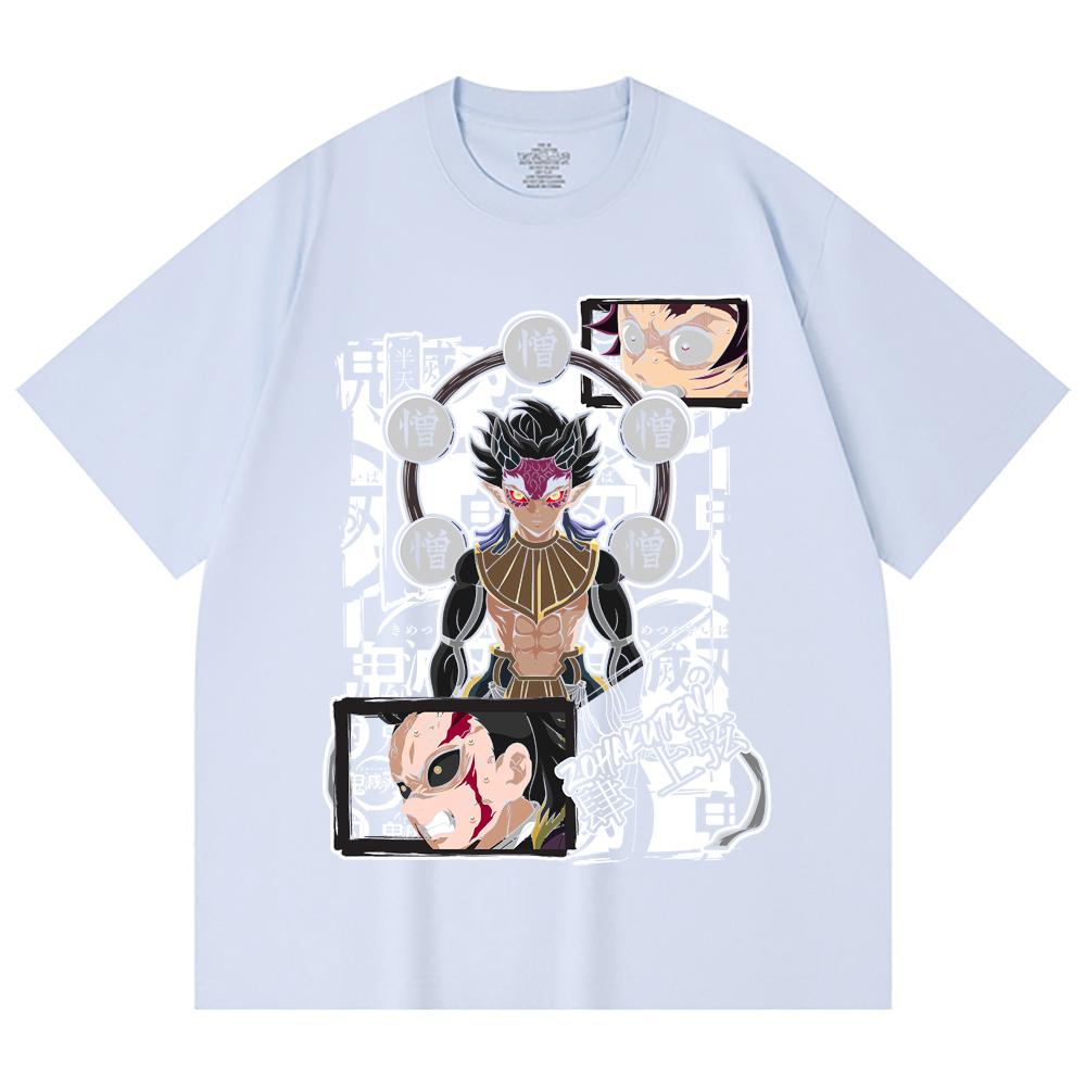 230 Gsm 100% Cotton Demon Slayer V106 Zohakuten Print Unisex Heavy Cotton T Shirt