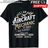 NEU Ja, ich bin Flugzeugmechaniker - Flugzeug Luftfahrttechniker T-Shirt S-3XL