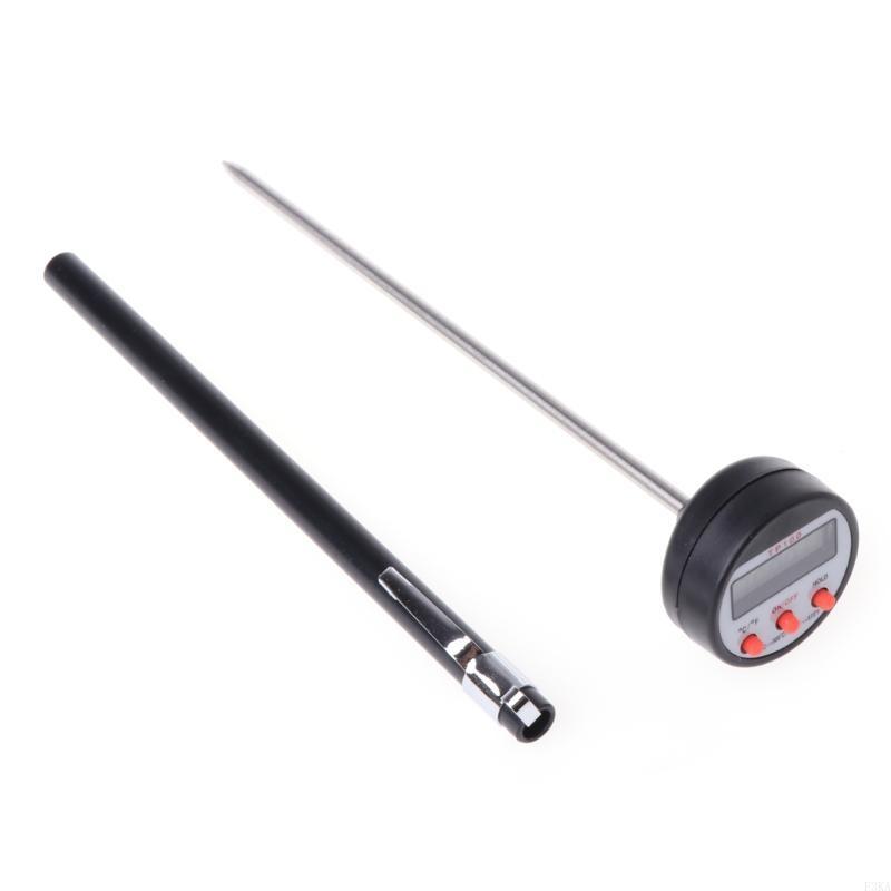 Accurate Digital Temperature Meter Detector Thermometer with Probe for Kitchen чёрный