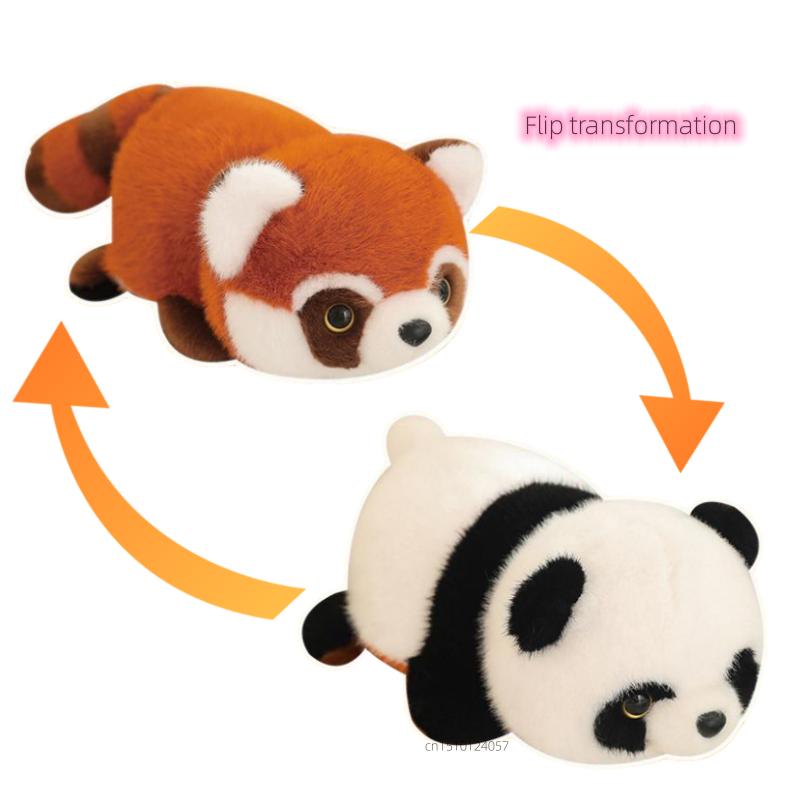 

Моделирование 25-45 см плюшевая панда превращается в енота, животное переворачивается, трансформация, мягкие куклы, детские игрушки для девочек и мальчиков, подарок 20cm pendant