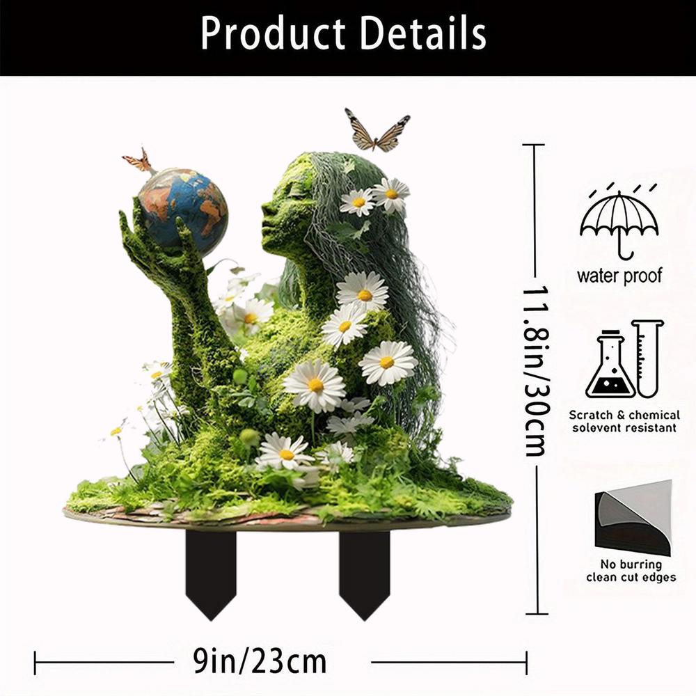 Cute Garden Lawn Fairies Plant Pot Decorations Garden Acrylic Fairies Figurines Stakes Outdoor Accessories Fence Ornament