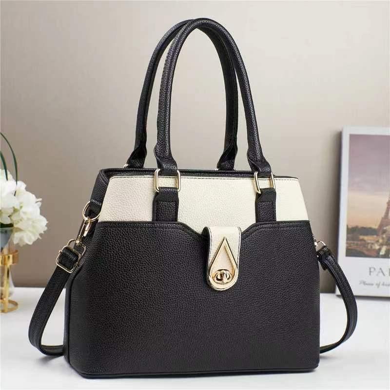 

Fashionable Pu Leather Tote Bag For Moms With Soft Structure Ideal For Daily Outings StyleA