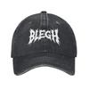Blegh Heavy Metal Music Fan Demin Trucker Hat Durable for All Seasons Summer Hat Baseball Cap For Men