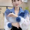 Three-Dimensional Flower Sunscreen Shirt with A Sense Design Long-Sleeved Clothes and Women's Temperament Joker Top