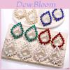 Elegant Geometric Alloy Dangle Earrings For Women With Vintage Style For Evening Wear
