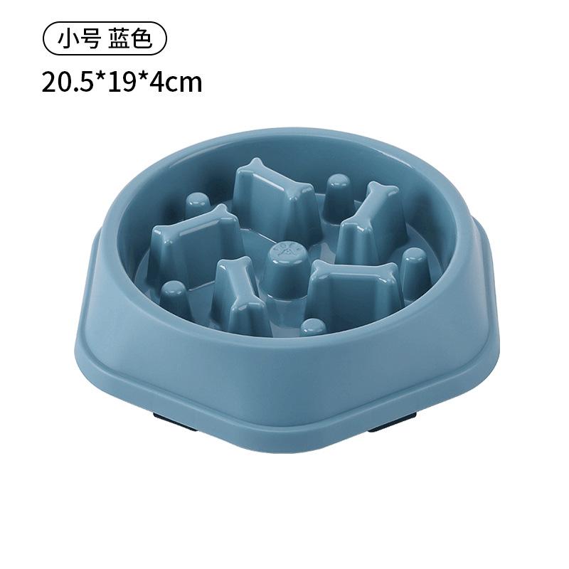 

Dog Slow Food Bowl Dog Bowl Dog Bowl Non-slip Pet Feeding Bowl Small Dog Dog Food Bowl Anti-choking Cat Bowl Blue, Small C-740D