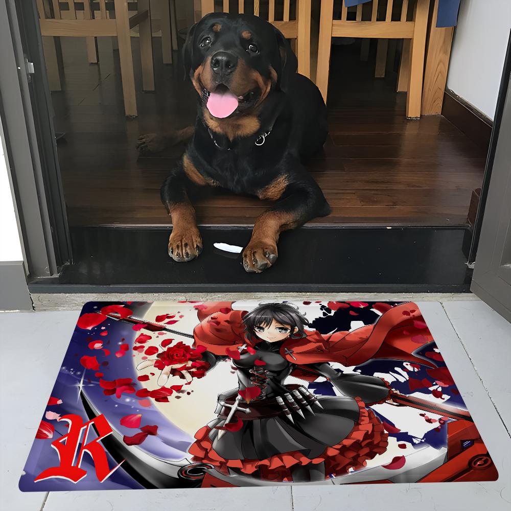 Anime Characters R-RWBY Bathroom Mat INS Style Soft Bedroom Floor House Laundry Room Mat Anti-skid Welcome Doormat