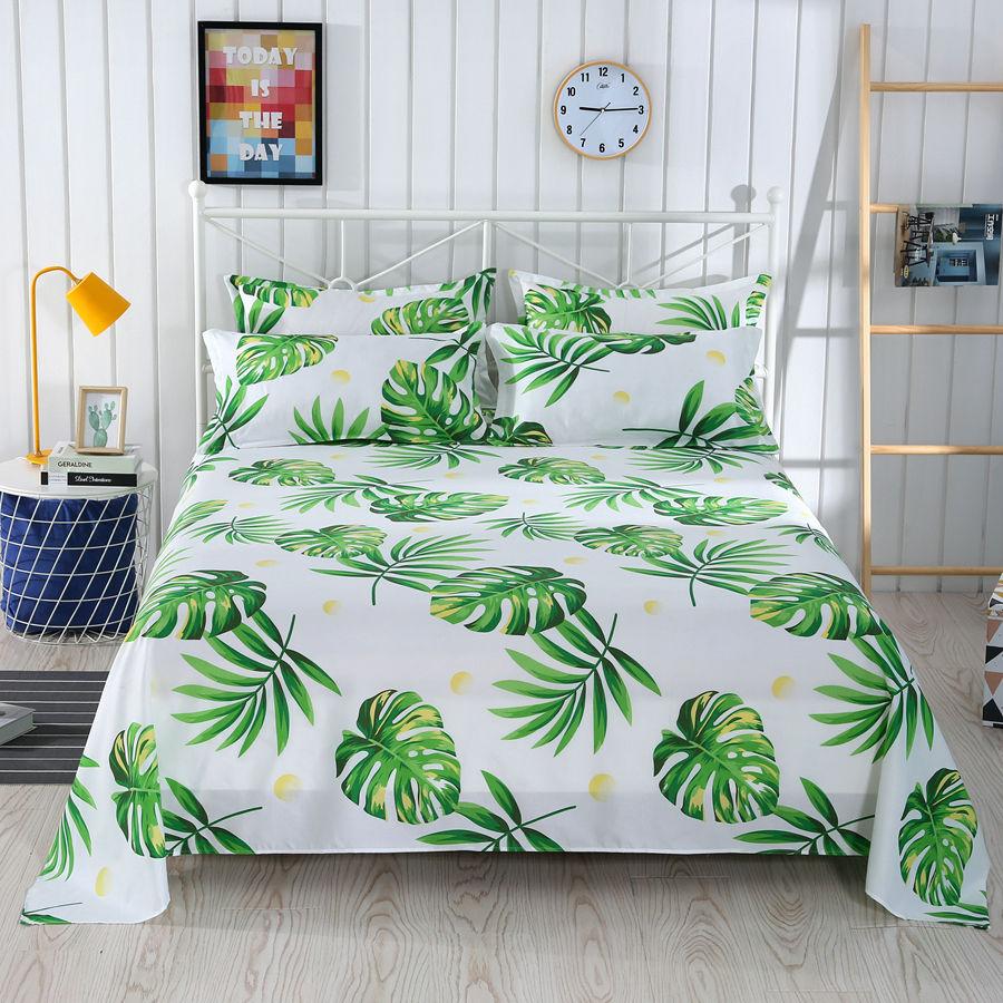 Simple Printed Simple Bed Sheet Single Piece Dormitory Pure Polyester Washed Cotton Single Double Bed Sheet