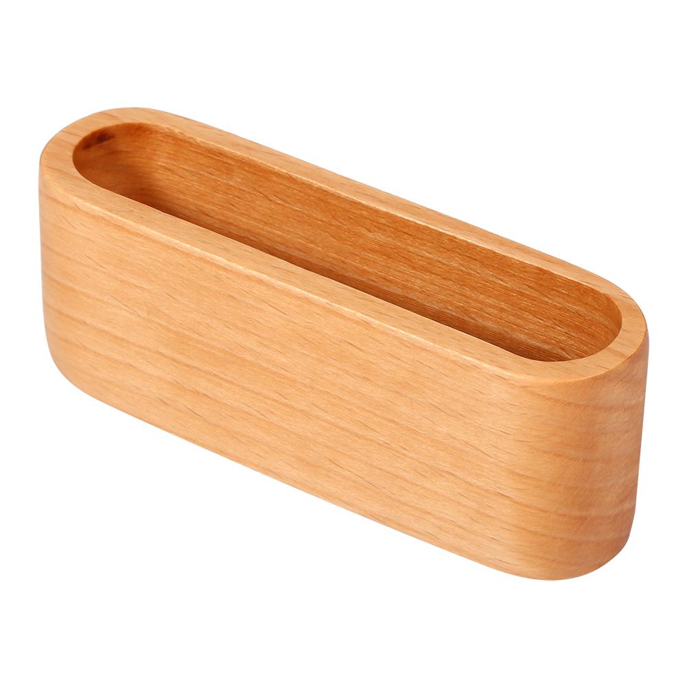 

1Pc Creative Wooden Business Card Holder Case Storage Box Organizer Office Desktop Ornaments