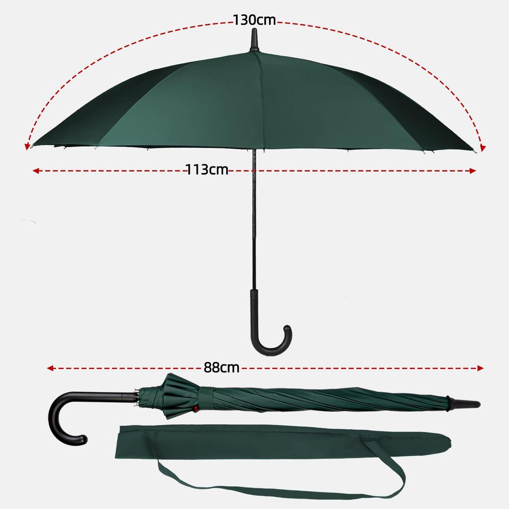 Msentuo Long Umbrella umbrella that can withstand heavy rains and Lightweight rain super water durable glass fiber jump long rainy season typhoon