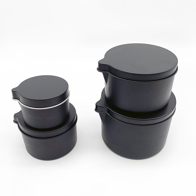 Multi-Purpose Tinplate Candle Jars with Handy Spout Leakproof Tins for Aromatherapy Massage Cream Cosmetic Storage