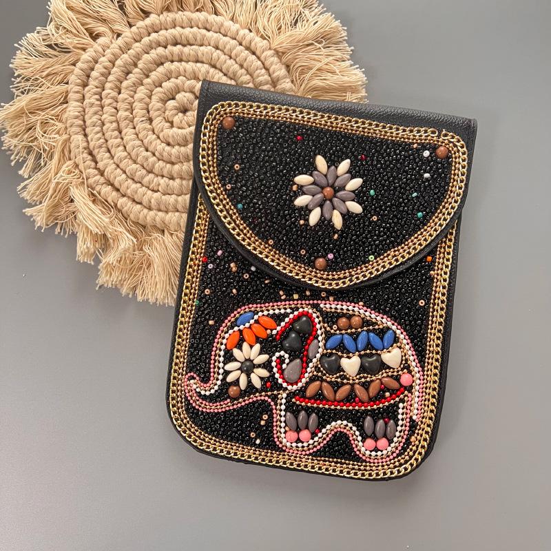 Boho Vintage Veske - Flerroms premium tekstur myk moteriktig allsidig håndlaget dusk risperler