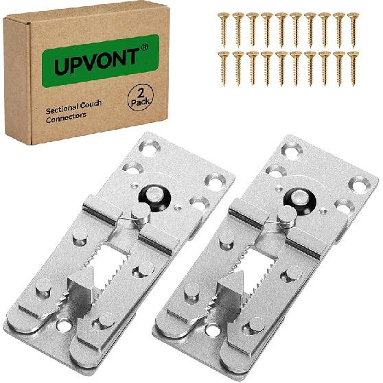 Sectional Couch Connectors, Thickened Interlocking Alligator Couch Connectors To Make Sectional Stay (2 Pack+20 Screws)