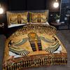 Ancient Egyptian Pharaoh Quilt Set Three-Piece High Definition Digital Printing Duvet Set Bedding